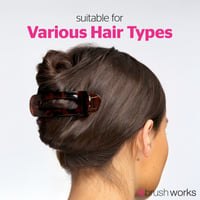 Brushworks Sleek Flat Claw Clips x3