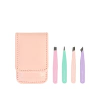 Brushworks Coffret Pinces à Épiler de Voyage Pastels