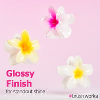 Brushworks Tropical Flower Claw Clips x3
