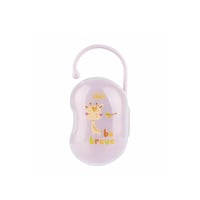 Chicco Easy Box حامل مصاصة مزدوج بلاستيكي خالٍ من BPA ‏0m+ وردي