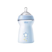 Chicco Natural Feeling Biberon en Plastique Sans BPA Débit Rapide 6m+ Blue 330ml