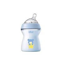 Chicco Natural Feeling Medium Flow BPA-Free Plastic Bottle 2m+ Blue 250ml