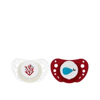 Chicco PhysioForma Air Glow in the Dark Pacifier 16-36m White/Red x2