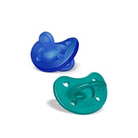 Chicco PhysioForma Soft Silicone Pacifier 16-36m Green/Blue x2