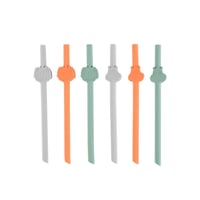 Chicco Take Eat Easy Reusable Silicone Straws 12m+ x6
