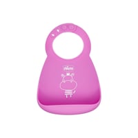 Chicco Take Eat Easy Silicone Roll Bib 6m+ Pink