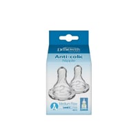 Dr. Brown's Medium Flow Narrow Baby Bottle Silicone Nipple 3m+ x2