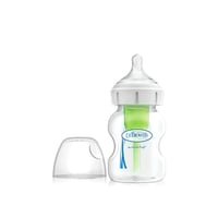 Dr Brown's رضّاعة أطفال بلاستيكية عريضة العنق مضادة للمغص خالية من البيسفينول أ Options+ 0m+ 150ml