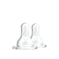 Dr. Brown's Fast Flow Y-Cut Narrow Baby Bottle Silicone Nipple 9m+ x2