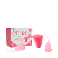Enna Cycle Menstrual Cup Twin Pack Large with Sterilizer