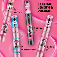 essence Máscara de pestañas «Lash Without Limits» resistente al agua, para un alargamiento y volumen extremos, 03 Negro resistente al agua, 13 ml