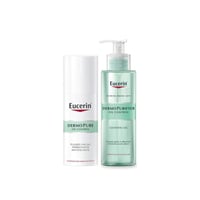 Eucerin DERMOPURE موازن للزهم Facial Fluid 50ml + جل تنظيف 200ml