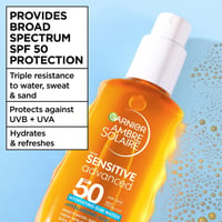 Garnier Ambre Solaire Advanced Sensitive Feuchtigkeitsspendendes Sonnenwasser LSF50 150ml