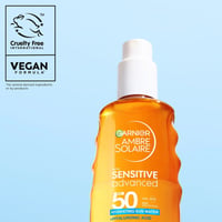 Garnier Ambre Solaire Advanced Sensitive Feuchtigkeitsspendendes Sonnenwasser LSF50 150ml