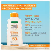 Garnier Ambre Solaire Hydra 24h Protect Leite de Proteção Muito Alta SPF50+ 400ml