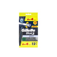 Gillette Blue3 Smooth Disposable Razors x12
