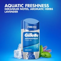 Gillette Cool Wave Antiperspirant Clear Gel Stick 70ml