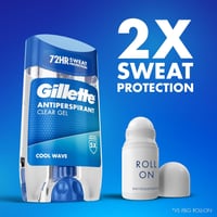 Gillette Cool Wave Antiperspirant Clear Gel Stick 70ml