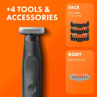 Gillette Fusion One مشذّب وحلّاقة هجين للوجه والجسم متعدد الاستخدامات