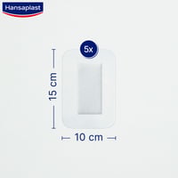 Hansaplast Med+ Aqua Protect 3XL Cerotti Sterili Impermeabili per Ferite x5