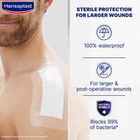 Hansaplast Med+ Aqua Protect 4XL Cerotti Sterili Impermeabili Per Ferite x5