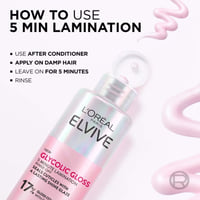 L'Oréal Paris Elvive Glycolic Gloss 5 Minute Lamination Treatment Glycolic Acid 200ml