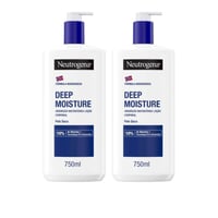 Neutrogena Deep Moisture Body Lotion Dry Skin 750ml x2