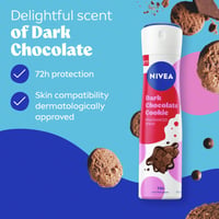 Nivea Dark Chocolate Cookie 72h Anti-Perspirant Fragranced Spray 150ml