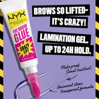 NYX Pro Makeup The Sobrancelha Glue Crazy Lift Sobrancelha Lamination Gel 01 Transparent 7ml
