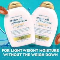 OGX Weightless Hydration + Argan Oil of Morocco Après-Shampoing Léger 385ml