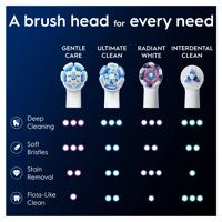 Oral-B iO Gentle Care Replacement Head Electric Toothbrush Black x8