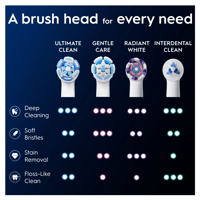 Oral-B iO Ultimate Clean Replacement Head Electric Toothbrush White x8