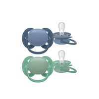 Philips Avent Ultra Soft Pacifier 6-18m Blue/Green x2