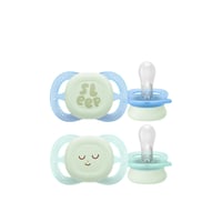 Philips Avent Chupete Nocturno Ultra Start 0-2m Verde/Azul x2