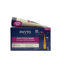 Phytocyane Reactive Hair Loss Treatment for Women 12x5ml + Invigorating Shampoo 100ml