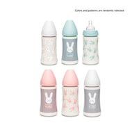 Suavinex Premium Plastic Bottle 3 Position Silicone Nipple +0m 270ml x1