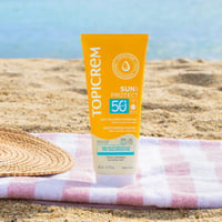Topicrem Sun Protect, leche solar hidratante SPF 50+, 200 ml