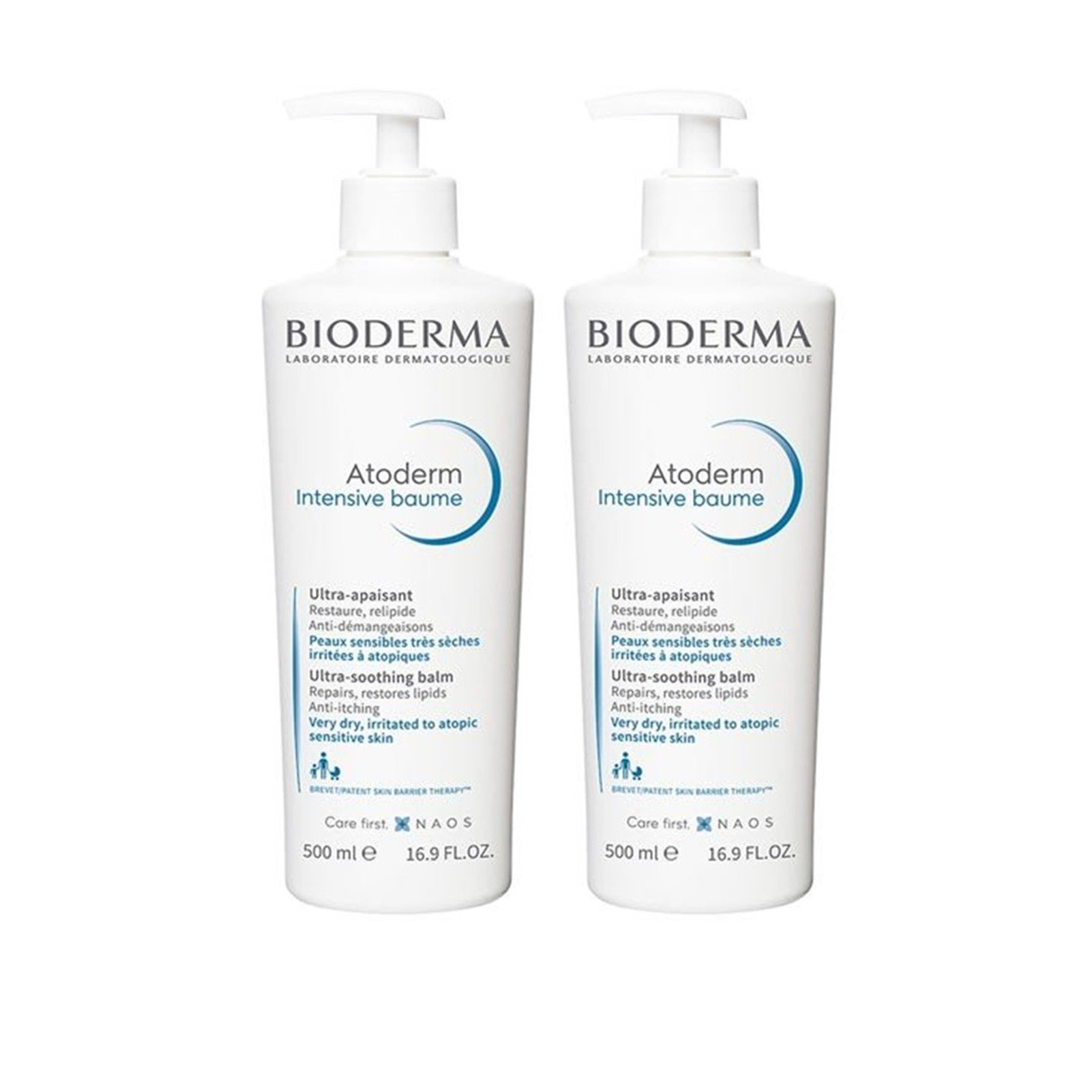 Bioderma Atoderm Intensive Baume Ultra-Soothing Balm 500ml x2
