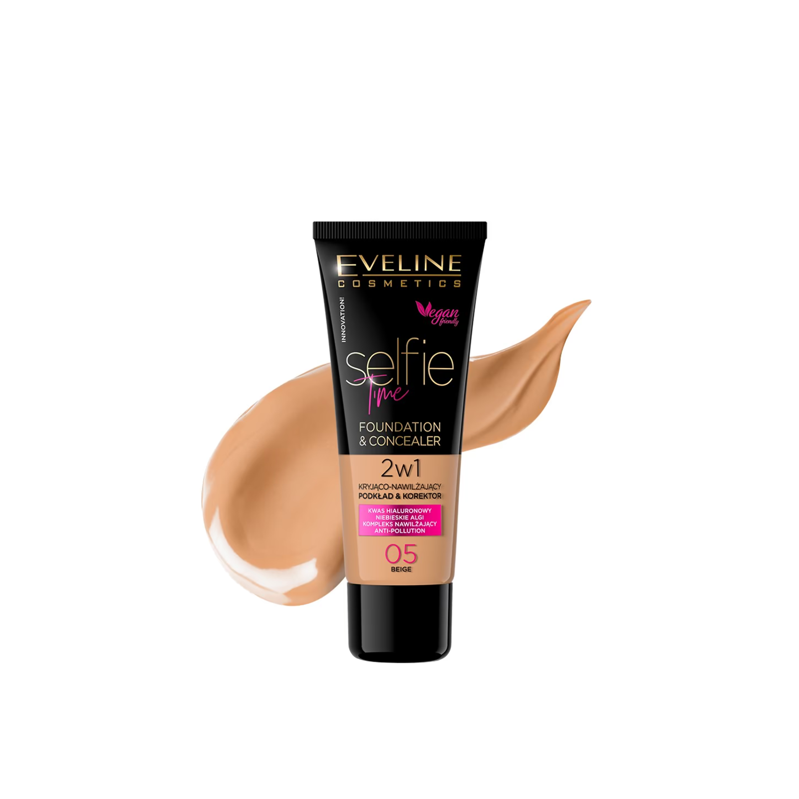 Eveline Cosmetics Selfie Time 2-In-1 Foundation & Concealer 05 Beige 30ml