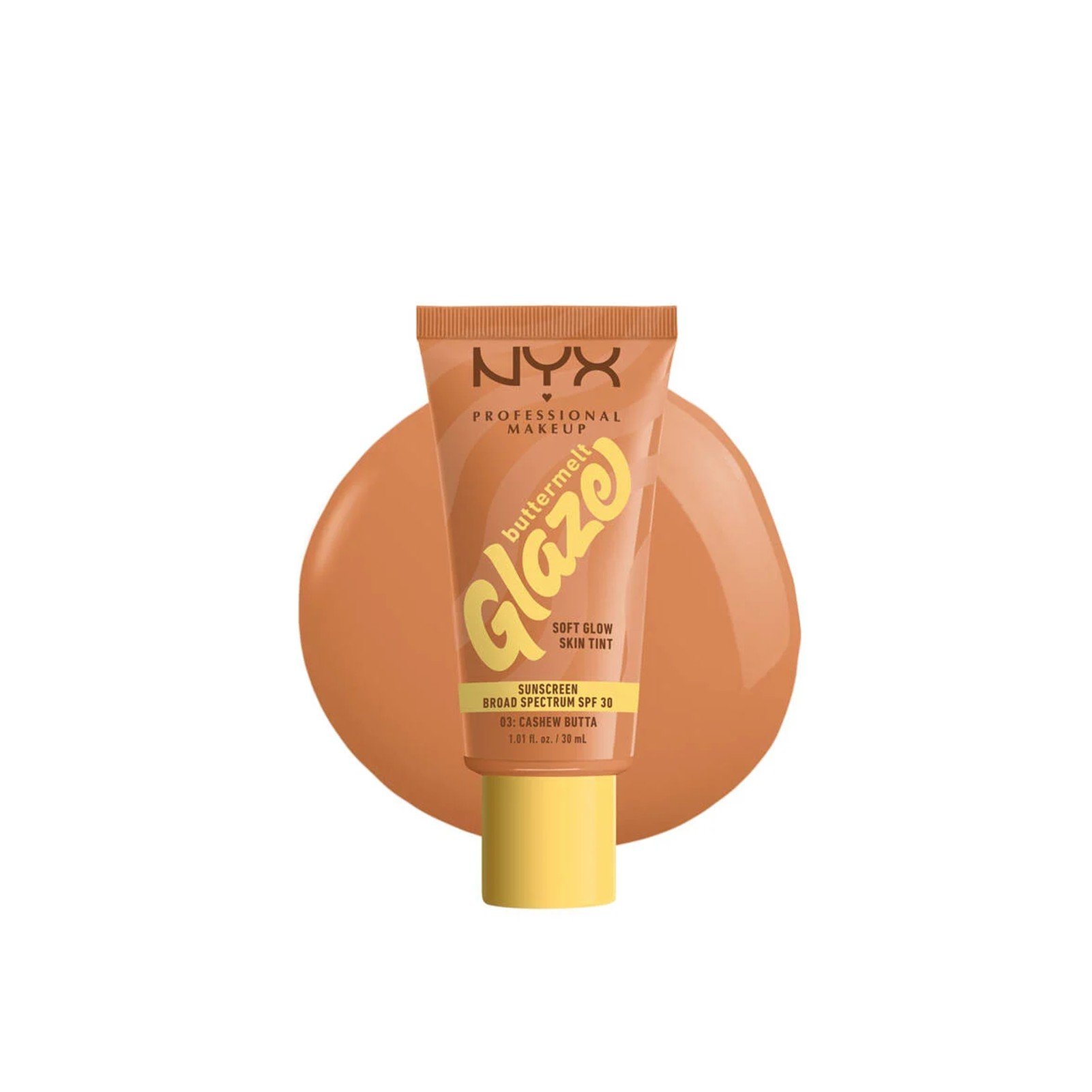 NYX Pro Makeup Buttermelt Glaze Soft Glow Skin Tint SPF30 03: Cashew Butta 30ml